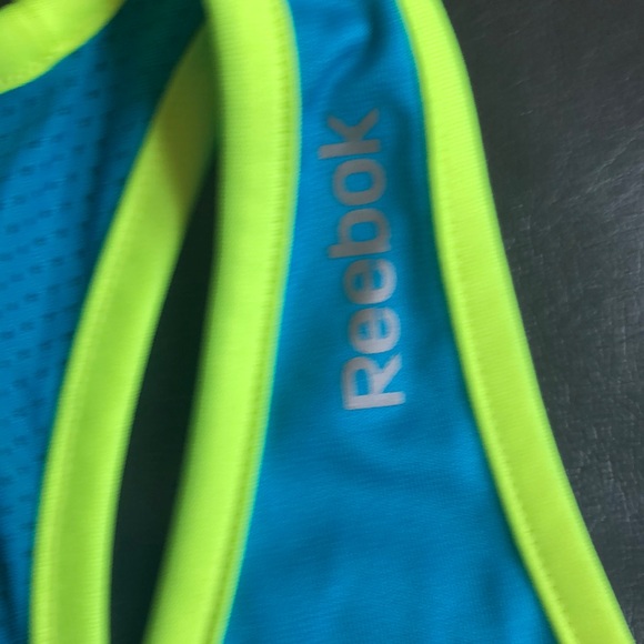 Reebok Tops Redbox Blue And Yellow Workout Tank Poshmark